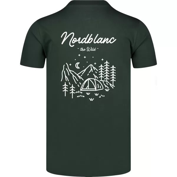  Pánské triko NORDBLANC CAMPING NBSMT8157 TMAVĚ ZELENÁ 
