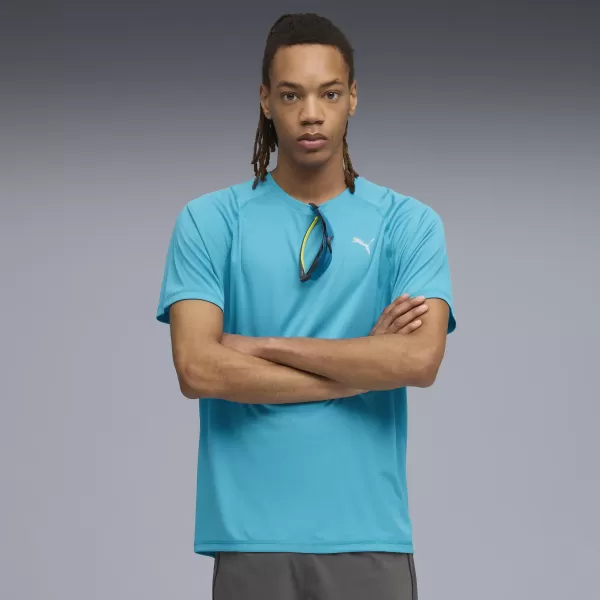  Pánské triko PUMA M RUN VELOCITY TEE (POLY) 52660018 SPEED BLUE 