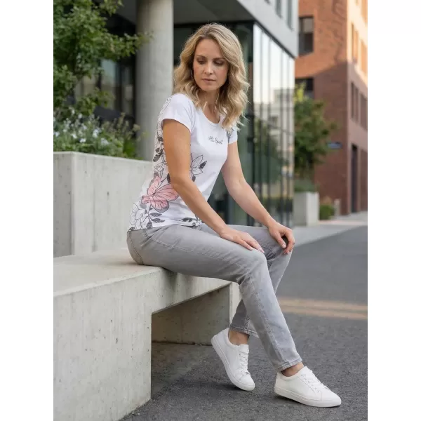  Dámské volnočasové triko premium ALTISPORT VOJ/ALW119TR06 BÍLÁ 
