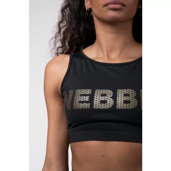  NEBBIA Gold Mesh mini top 830 BLACK 