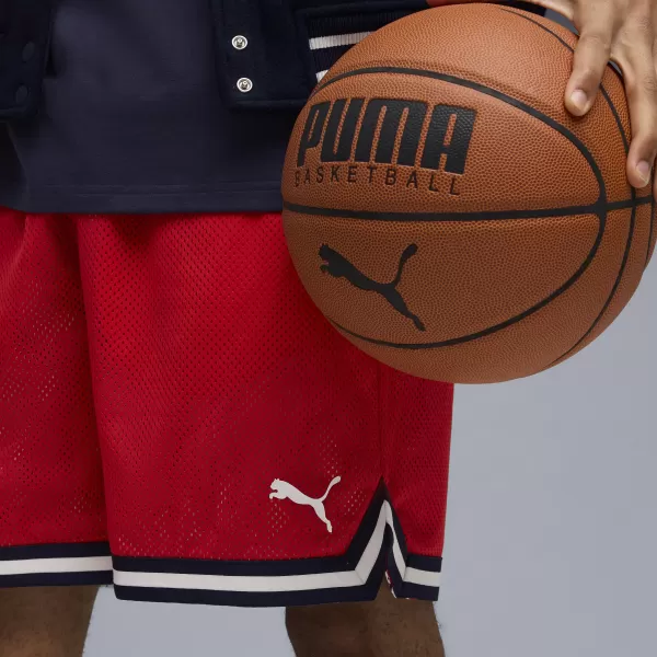  Pánské kraťasy PUMA HOOPERHOTLINE AOP 7" SHORTS 63283701 FOR ALL TIME RED/AOP 