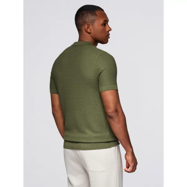  Pánské polo triko OMBRE OM-POSS-0157 OLIVE 