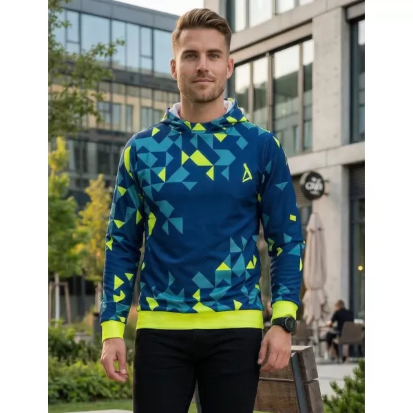  Pánská funkční mikina premium ALTISPORT VOJ/ALM108MI01 NAVY-NEON ŽLUTÁ 