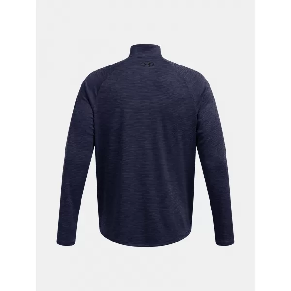  Pánské triko UNDER ARMOUR UA TECH TEXTURED 1/2 ZIP 1382797-410 MODRÁ 
