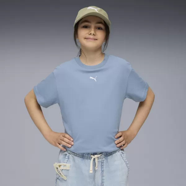  Dětské triko PUMA ESS BOXY TEE G 68513134 COOL BLUE 