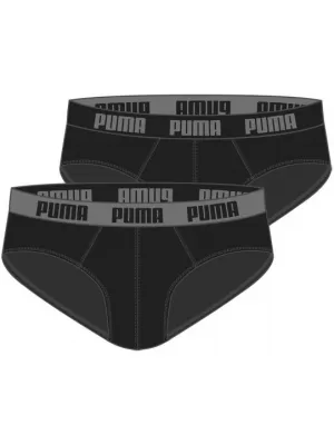 Pánské slipy PUMA BASIC BRIEF 2P 88910006 BLACK/BLACK