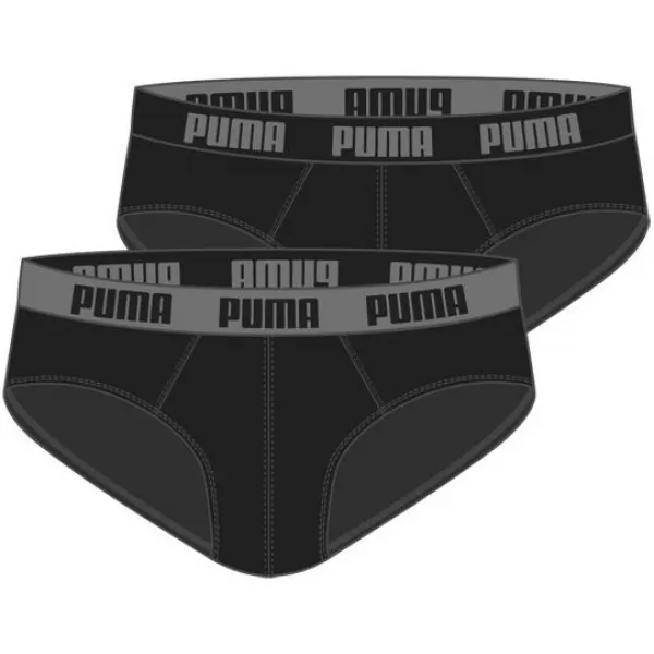  Pánské slipy PUMA BASIC BRIEF 2P 88910006 BLACK/BLACK 