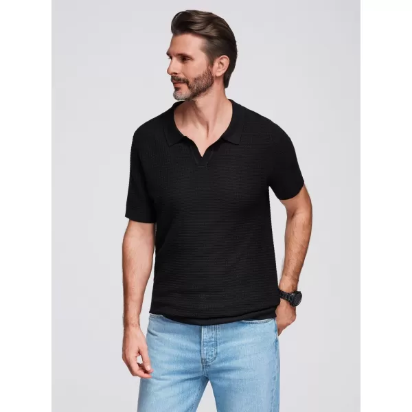  Pánské polo triko OMBRE OM-POSS-0157 BLACK 