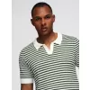 Pánské polo triko OMBRE OM-POSS-0161 WHITE AND OLIVE
