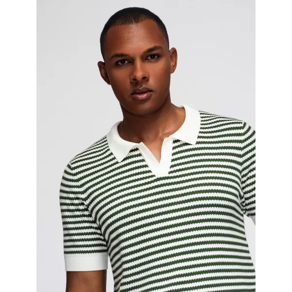  Pánské polo triko OMBRE OM-POSS-0161 WHITE AND OLIVE 