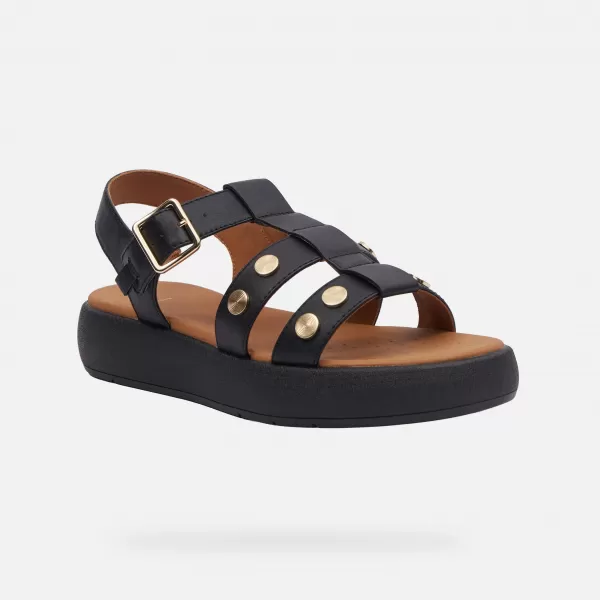 Dámské sandály GEOX CAMALEI G000986 ČERNÁ 