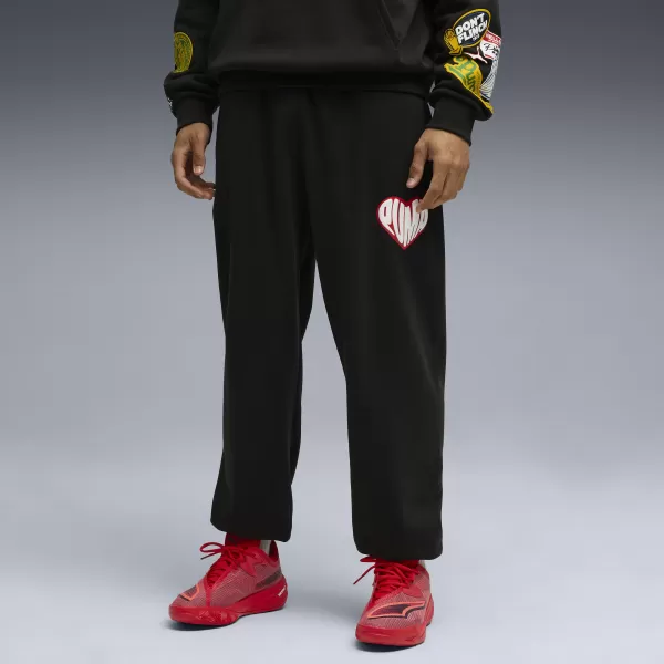  Pánské tepláky PUMA HOOPERHOTLINE SWEATPANT 63283402 PUMA BLACK 