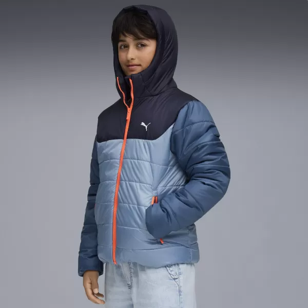  Dětské bunda PUMA ESS HOODED PADDED JACKET 68522634 COOL BLUE 