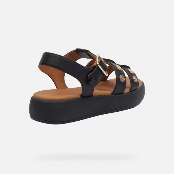  Dámské sandály GEOX CAMALEI G000986 ČERNÁ 