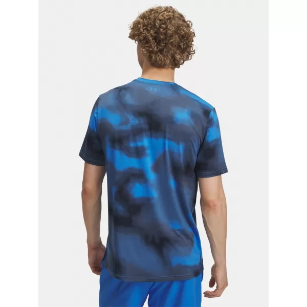  Pánské triko UNDER ARMOUR VANISH ENERGY PRINTED SS 1383974-402 MODRÁ 