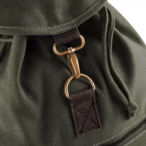  Plátěný vintage batoh Quadra | QD 612 VINTAGE MILITARY GREEN 