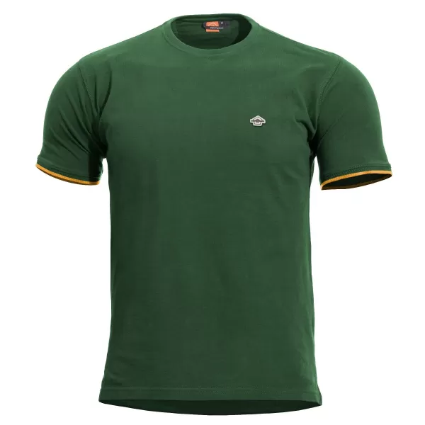  Triko PENTAGON LEVANTES CREWNECK STRIPES K09026 SPRINGBOK GREEN 