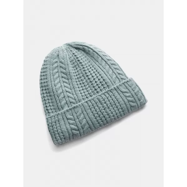  Dámská čepice UNDER ARMOUR W HALFTIME CABLE KNIT BEANIE 1386639-323 ZELENÁ 
