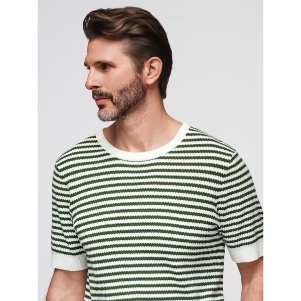  Pánské triko OMBRE OM-TSCT-0255 OLIVE AND WHITE 