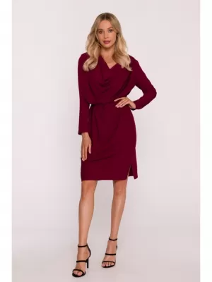 Dámské šaty STYLOVE S428 MAROON