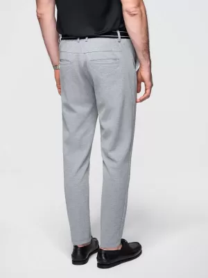 Pánské kalhoty OMBRE OM-PACP-0116 NEW LIGHT GREY