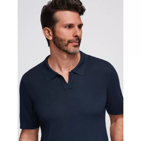  Pánské polo triko OMBRE OM-POSS-0159 NAVY BLUE 