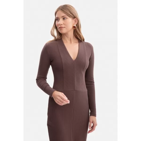  Dámské šaty BEWEAR B307 BROWN 