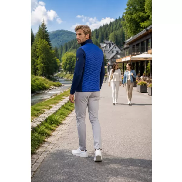  Pánská hybridní bunda ALTISPORT GAD TMAVĚ MODRÁ 