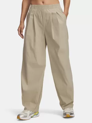 Dámské sportovní kalhoty UNDER ARMOUR UA UNSTOPPABLE WVN PLEAT PT 6007027-299 HNĚDÁ