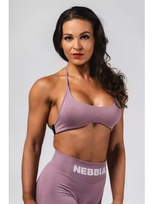 NEBBIA Bezešvá lift-up sportovní podprsenka FLOW SEAMLESS 495 PINK