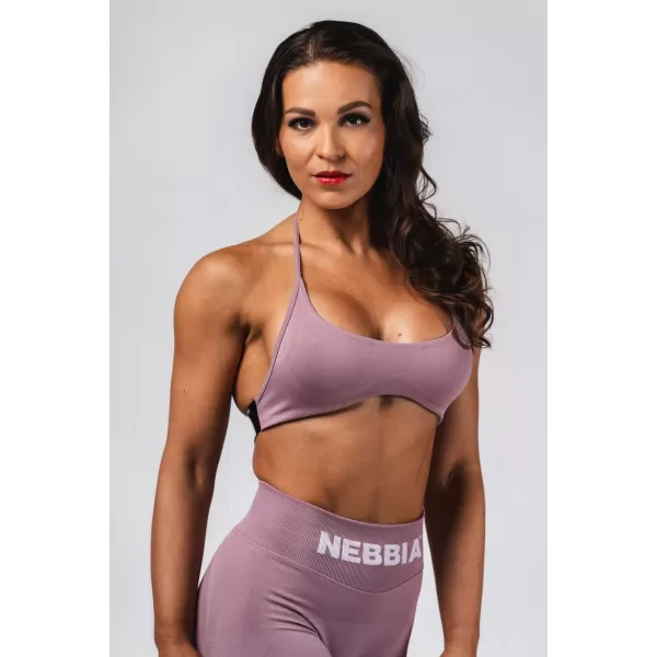  NEBBIA Bezešvá lift-up sportovní podprsenka FLOW SEAMLESS 495 PINK 
