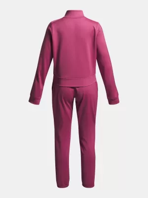 Dívčí souprava UNDER ARMOUR UA ICON KNIT CROP TRACKSUIT 1386528-659 ČERVENÁ