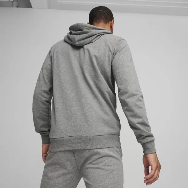  Pánská mikina PUMA TEAMGOAL CASUALS HOODED JACK 658595_33 MEDIUM GRAY HEATHER/WHITE 