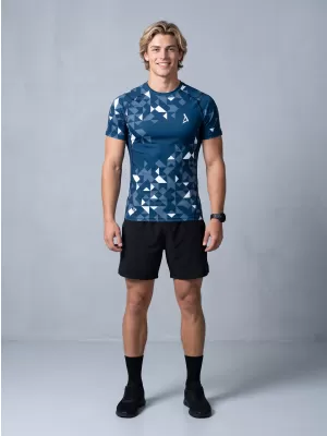 Pánské funkční kompresní triko premium ALTISPORT VOJ/ALM108TR04 NAVY-BÍLÁ