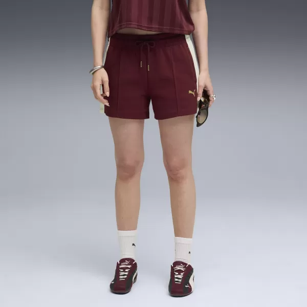  Dámské kraťasy PUMA T7 PINTUCK SHORTS 4' 63213996 RUBY SHIMMER 