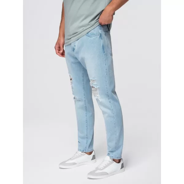  Pánské kalhoty OMBRE OM-PADP-0250 LIGHT BLUE 