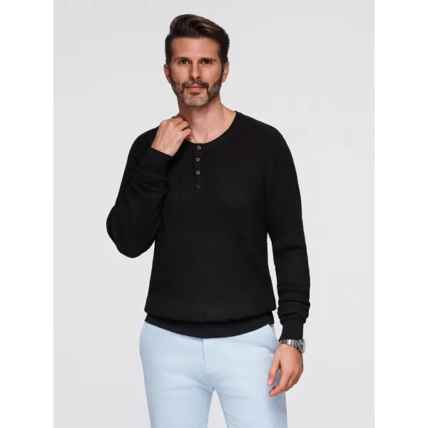  Pánský svetr OMBRE OM-SWSW-0182 BLACK 