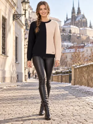 Dámský svetr KIXMI VERENA SVĚTLE BÉŽOVÁ