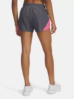 Dámské kraťasy UNDER ARMOUR UA FLY BY 3 SHORTS 1382438-027 ŠEDÁ