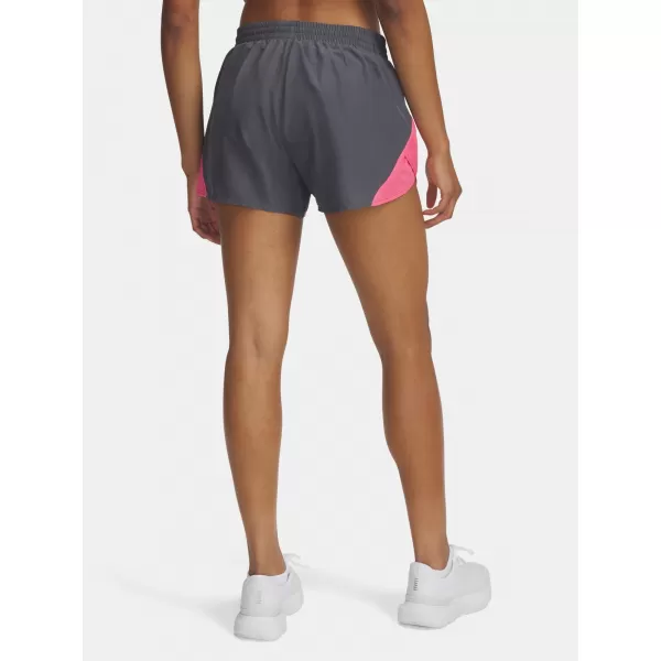  Dámské kraťasy UNDER ARMOUR UA FLY BY 3 SHORTS 1382438-027 ŠEDÁ 