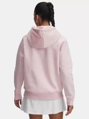 Dámská mikina UNDER ARMOUR UA RIVAL FLEECE HOODIE 1379500-648 RŮŽOVÁ