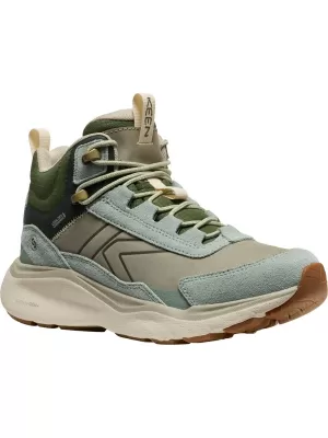 Dámské turistické boty KEEN LEIKI LEATHER MID WP ICEBERG GREEN/BRONZE GREEN