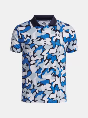 Chlapecké triko UNDER ARMOUR UA MATCHPLAY PRINTED POLO 1377349-412 MODRÁ