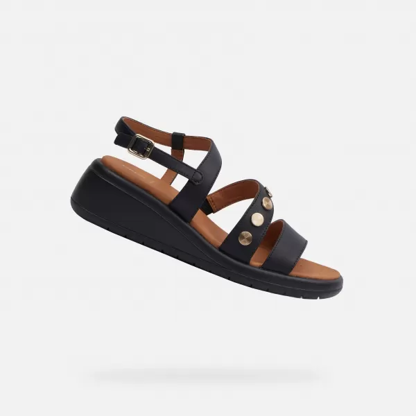  Dámské sandály GEOX MELICONIA G000972 ČERNÁ 