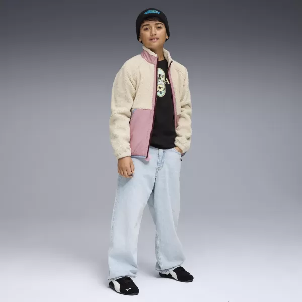  Dětské bunda PUMA HYBRID SHERPA JACKET 68840587 ALPINE SNOW 