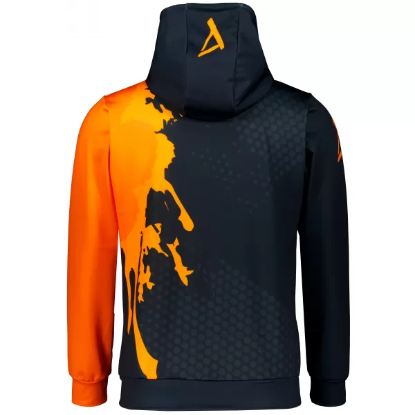  Pánská funkční mikina premium ALTISPORT VOJ/ALM112MI01 ČERNÁ-FLUO ORANGE 