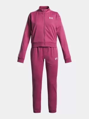 Dívčí souprava UNDER ARMOUR UA ICON KNIT CROP TRACKSUIT 1386528-659 ČERVENÁ