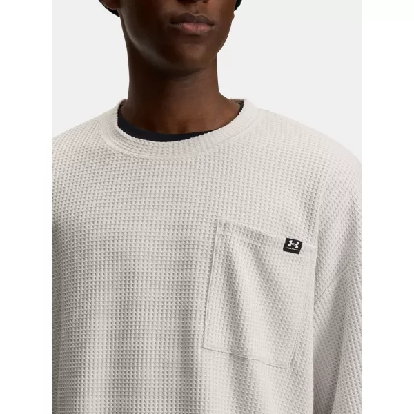  Pánské triko UNDER ARMOUR UA RIVAL WAFFLE CREW 1383106-110 BÍLÁ 