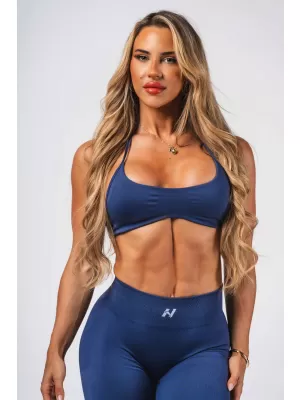 NEBBIA Bezešvá lift-up sportovní podprsenka FLOW SEAMLESS 495 BLUE