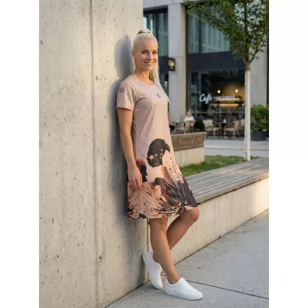  Dámské prodloužené triko premium ALTISPORT VOJ/ALW090SAT02 HNĚDÁ 
